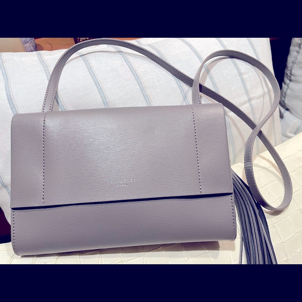 Ted Baker Grey Leather crossover purse